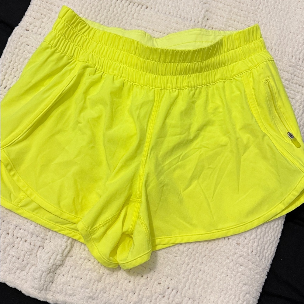 Lululemon neon yellow Athletic Shorts
